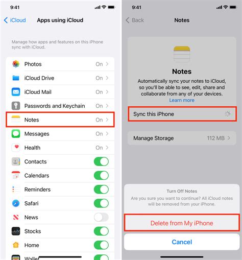 why won't my notes sync to icloud