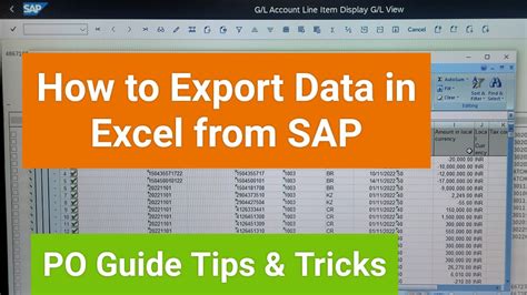 why won't sap export to excel