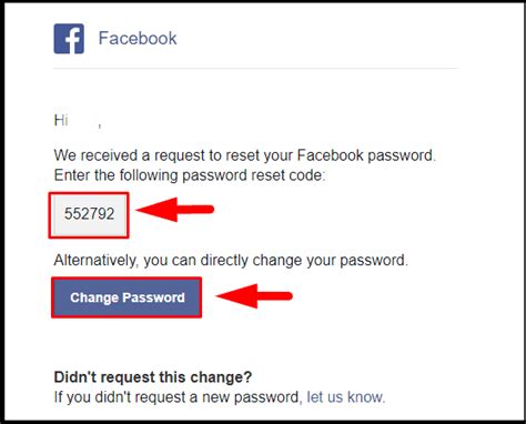 why would i get a facebook reset code