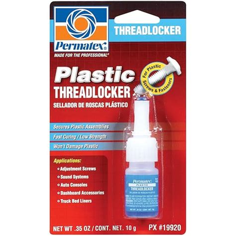 will threadlocker work on plastic