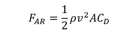 wind resistance formula in physics