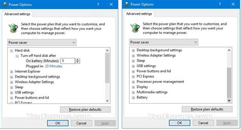 windows 10 advanced power settings