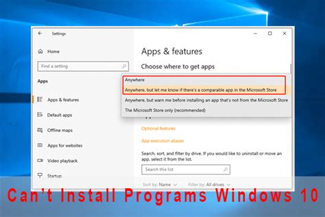 windows 10 can t install apps