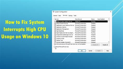 windows 10 system interrupts high cpu usage fix