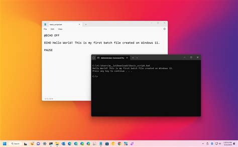 windows 11 batch file commands