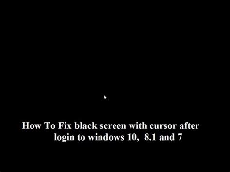 windows 8.1 stuck on black screen with cursor after login