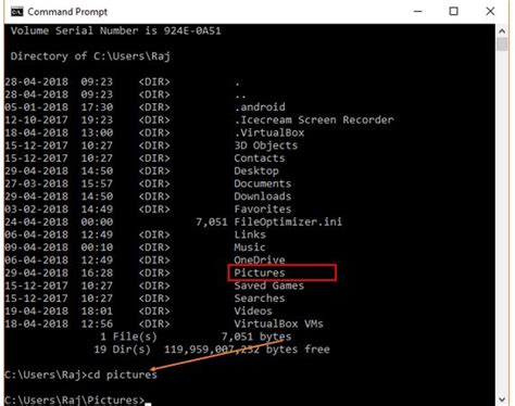 windows batch file to open command prompt and change directory