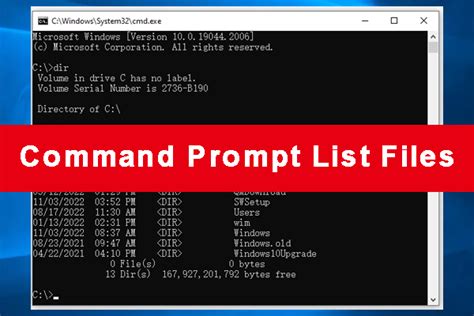 windows batch script list all files in directory