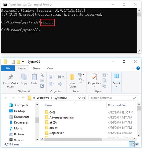 windows cmd open current folder in explorer