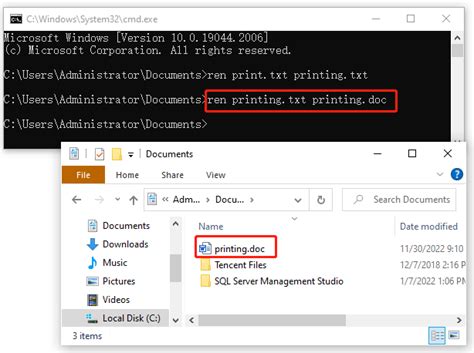 windows cmd rename files in folder