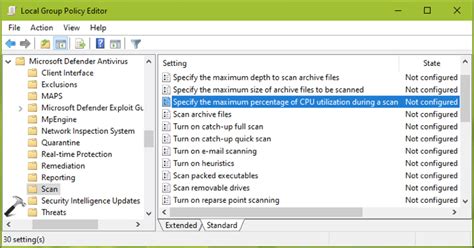 windows defender using 100 cpu during scan