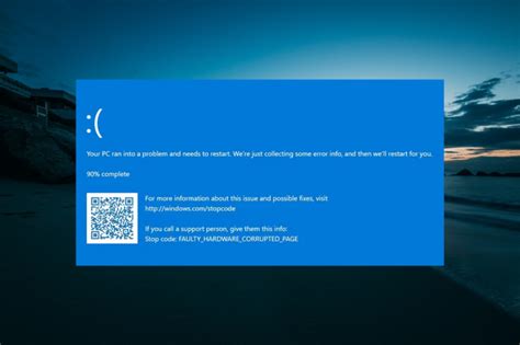 windows error faulty hardware corrupted page