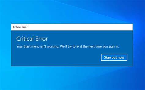 windows not working error message