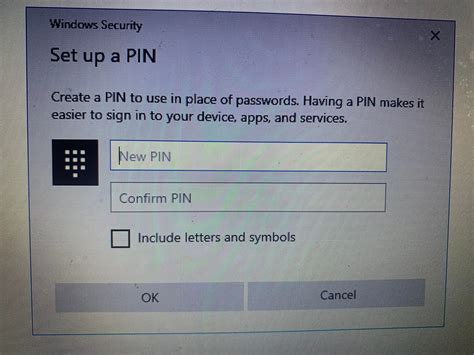 windows pin code not working