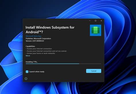 windows subsystem for android