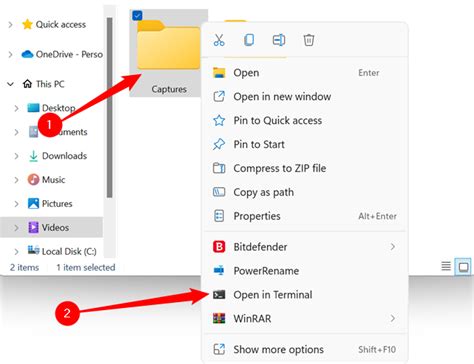 windows terminal open folder