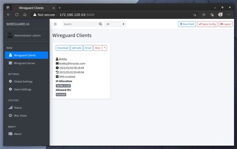 wireguard client configuration debian