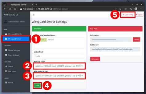 wireguard settings