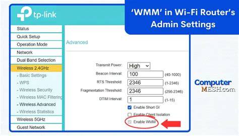 wmm router settings