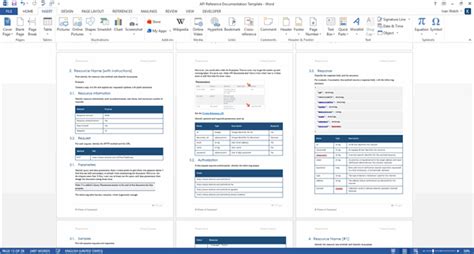 word api documentation template