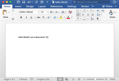 word file format example