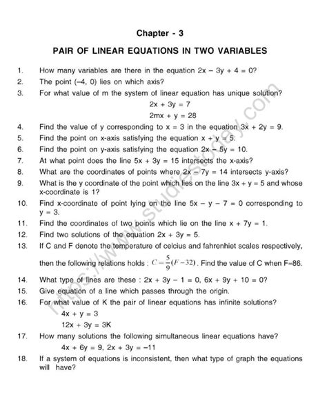 word problems on pair of linear equations in two variables class 10 questions