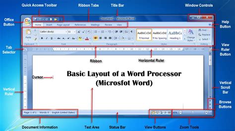 word processor toolbar