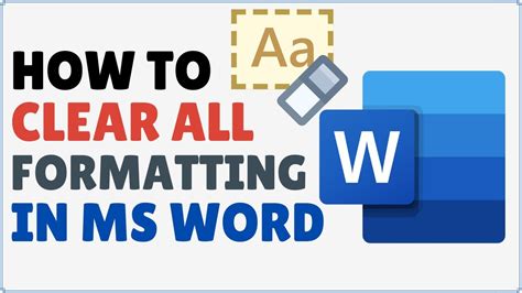 word remove text formatting