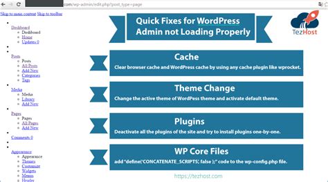 wordpress admin page not opening