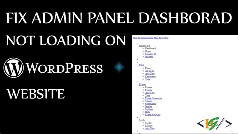 wordpress admin panel not showing