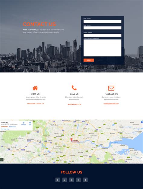 wordpress contact page examples