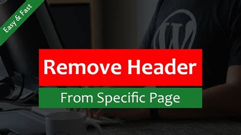 wordpress how to remove header from a page