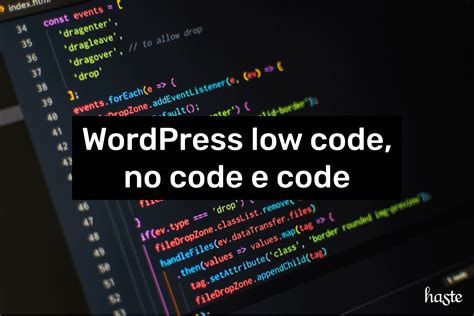 wordpress low code or no code