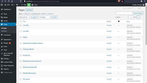 wordpress page not found after migration