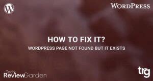 wordpress page not found but it exists