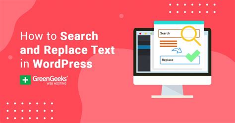 wordpress search and replace text