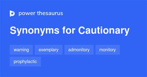 words for cautionary