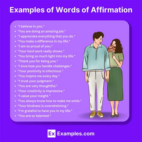 words of affirmation examples
