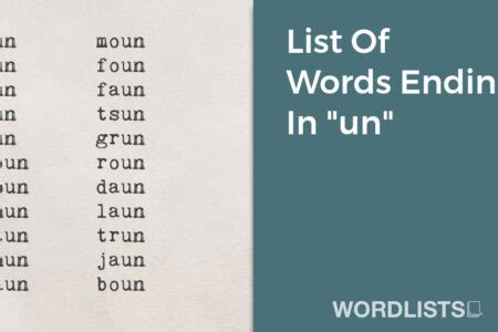 words starting with un ending in id
