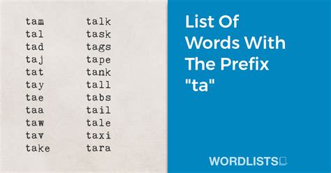 words that ends with ta in tagalog