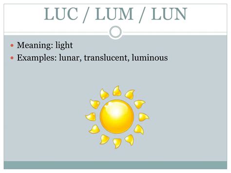 words that start with lum and mean light
