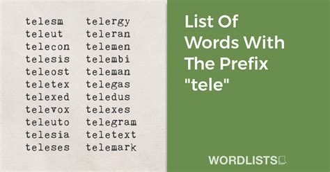 words with the root tele in them
