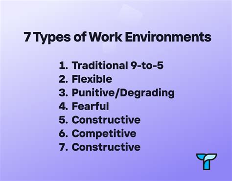 work environment examples