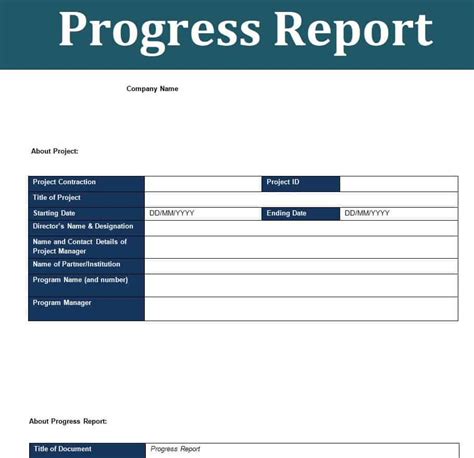 work in progress report template word