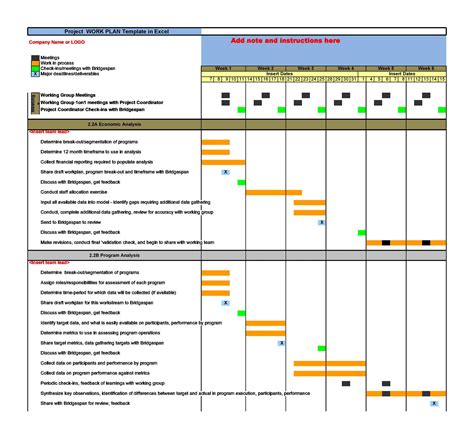 work planner template excel