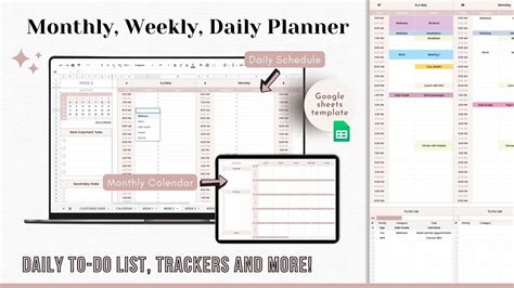 work planner template google sheets