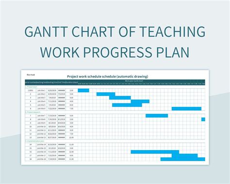 work progress plan