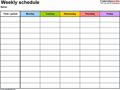 work schedule maker with hours