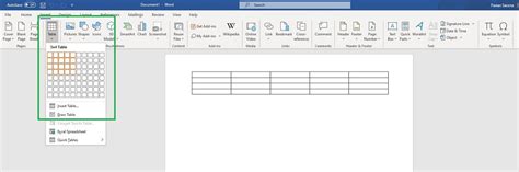 working with tables in ms word class 5