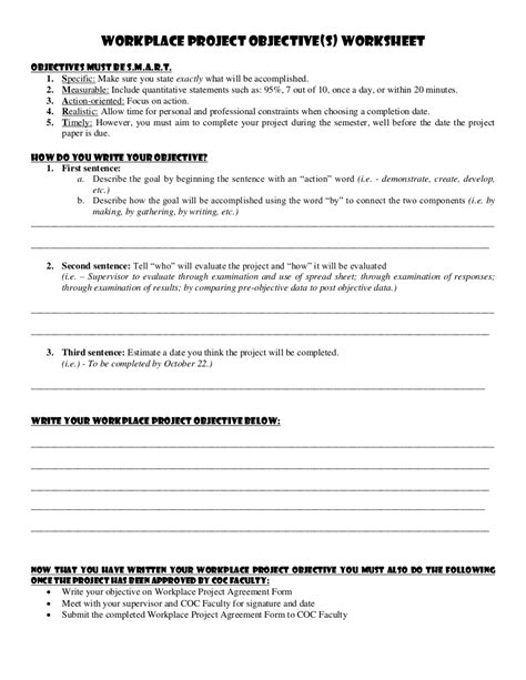 workplace project example